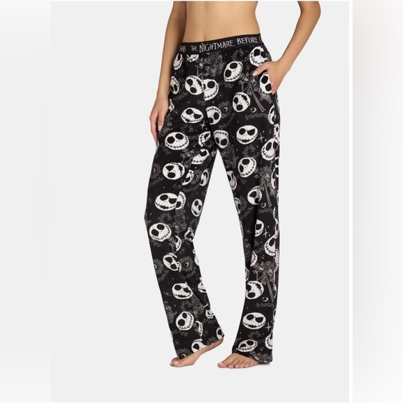 Nightmare Before Christmas Women’s Velour Sleep Pants & House Shoes - Picture 2 of 12